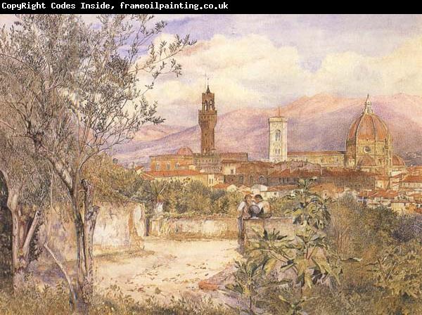 Henry Roderick Newman View of Florence,From the Gardens fo the Palazzo de'Mozzi (mk46)